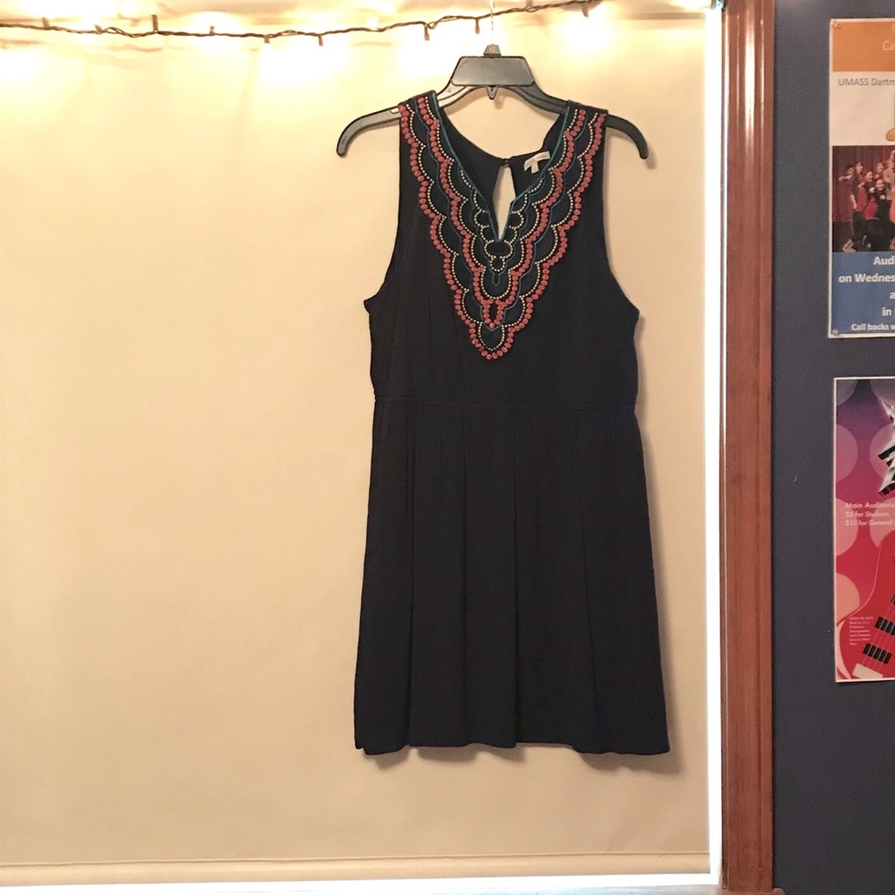 Charlotte Russe Pleated Blue Sleeveless Sundress